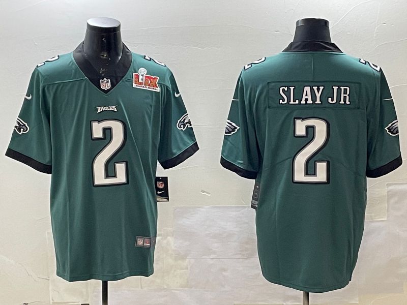Men Philadelphia Eagles #2 Slay jr Green 2025 Nike Vapor Limited NFL Jersey style 2->philadelphia eagles->NFL Jersey